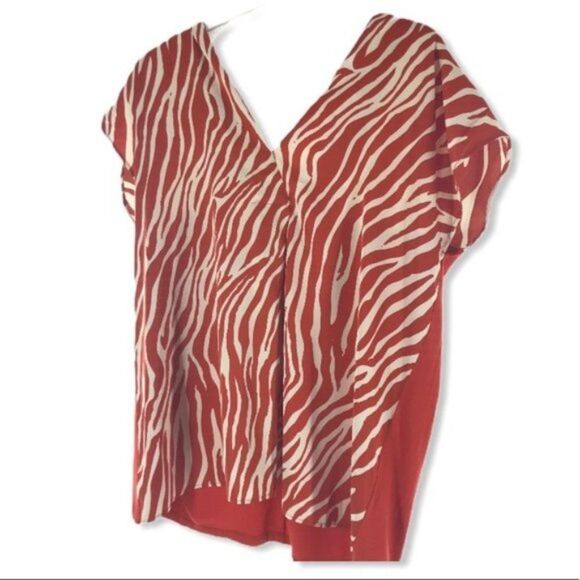 Additionelle Orange Zebra Blouse plus sz X NWT - Picture 2 of 3